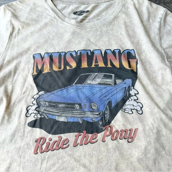 Retro Ford Mustang Graphic Ride The  Pony T-shirt - Picture 8 of 13
